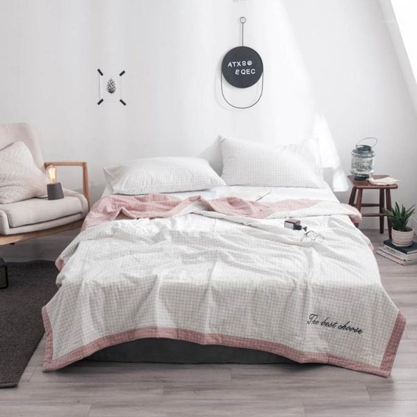 

comforters & sets 2021 white plaids pink quilting quilt stitching cotton fabric 100% filler twin queen king air-condition summer comforter1