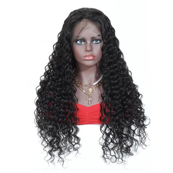 

lace wigs 4x4 closure human hair remy brazilian kinky curly pre plucked with baby for black women 150 density, Black;brown