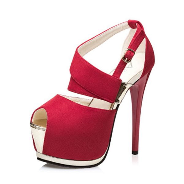 

2021 new summer two-inch high heels super bride wedding peep shoes party stripper stilettos. huf9, Black