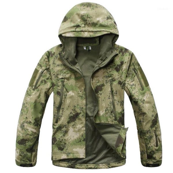 

spring outdoor jacket men fashion camouflage printed waterproof overcoat casual windbreaker hooded jacket coat1, Black;brown