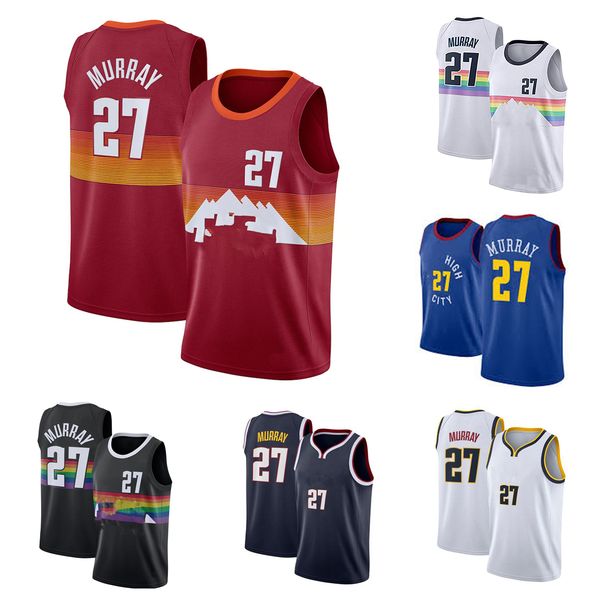 

2021-2022 stitched basketball jersey 27 jamal murray, Black;red