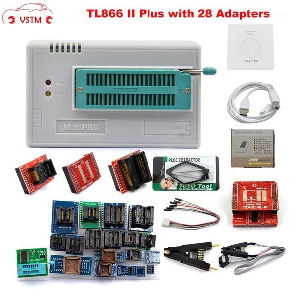 

diagnostic tools est v9.0 tl866ii plus universal original minipro programmer tl866 nand flash avr pic bios usb programmer+28 pcs adapter1