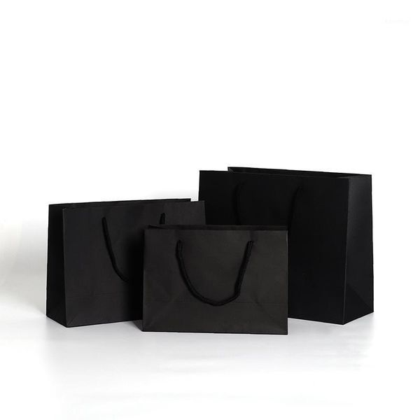 

new recyclable 3 colors kraft paper bag with handles party gift tote bags shopping paper bag1
