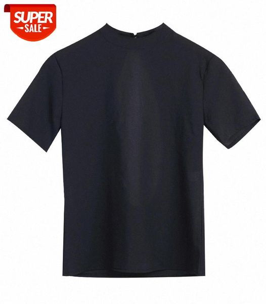 

2018 new women's casual cotton backless short sleeve shirt t-shirt summer #6i0h, White