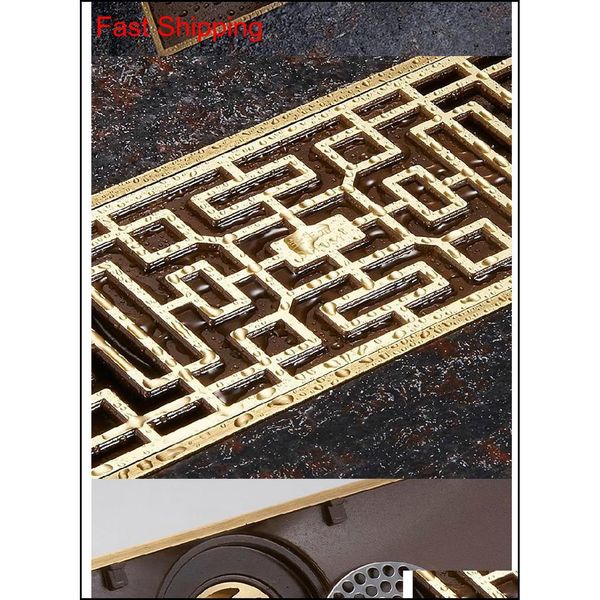 

antique brass square floor drain bathroom linear shower floor european drain wire strainer art carved cover wa jllxsx bdebag