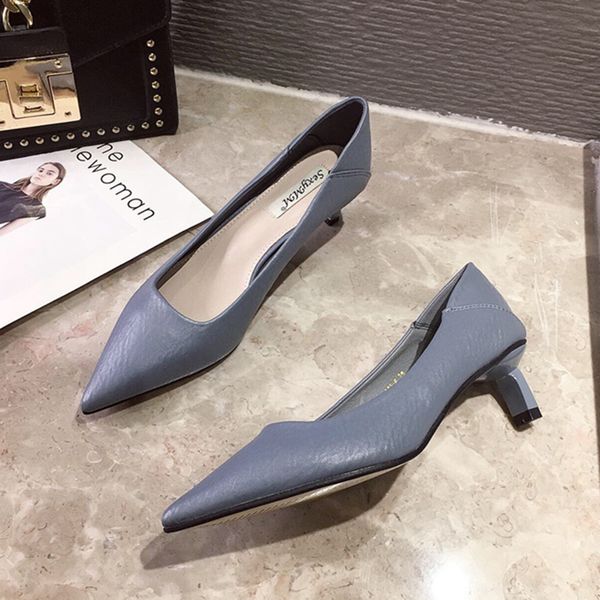 

beige black blue women high heels mark women's touches ladies from office solid work pointed toe shoes 4sp3