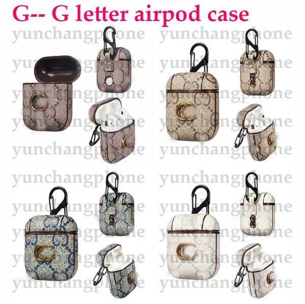 

for apple airpods case luxury pu designer earphone cases fashion anti lost hook clasp keychain for airpod case 1/2 drop shipping