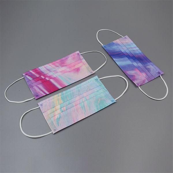 

us stock colorful disposable face three-layer camouflage protective thickened mask fast shipping with 12h