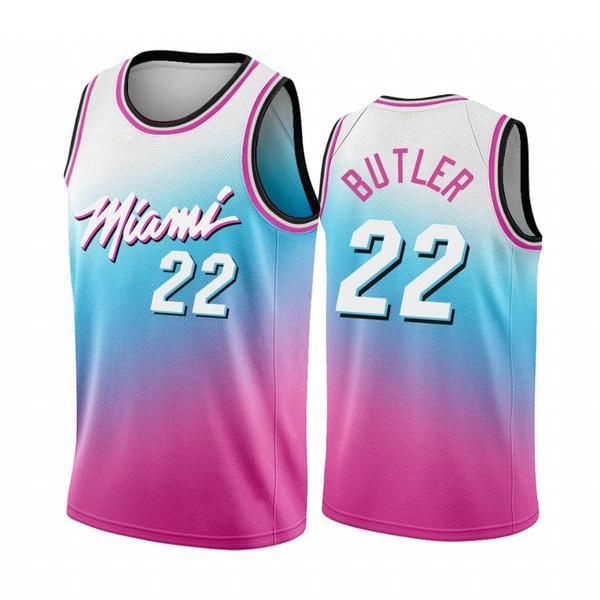 

майами высокая температура мужчины 22 джимми батлер 14 тайлер herro 2020/21 swingman city nba баскетбол джерси иконка издательство, Black;red