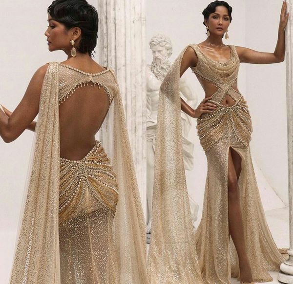 

designer evening dresses custom made scoop sequined tulle with beads them party dress bare back dress vestidos fest, Black;red