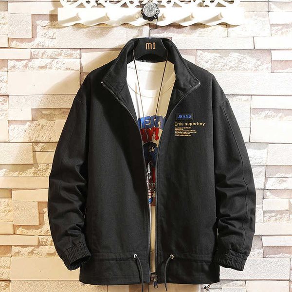 

urban clothing - spring and autumn 2020 new trend ins collar loose men's casual jacket, Black;brown