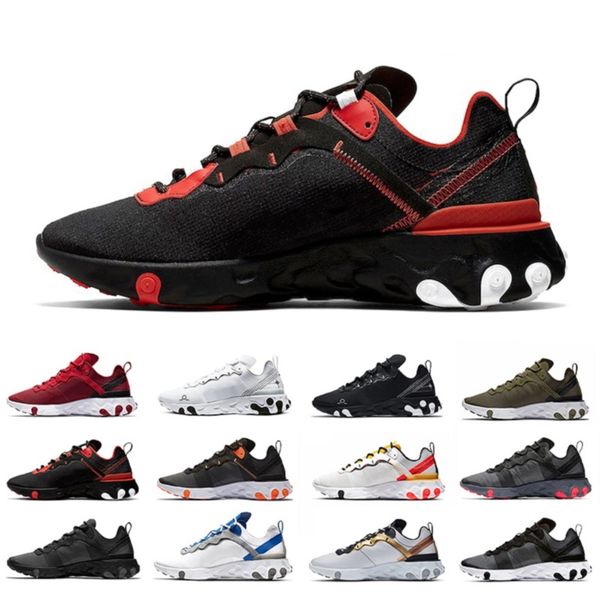 

script react element 55 mens running shoes react 55s solar red metallic gold triple black taped seams blue men women trainer sports sneakers