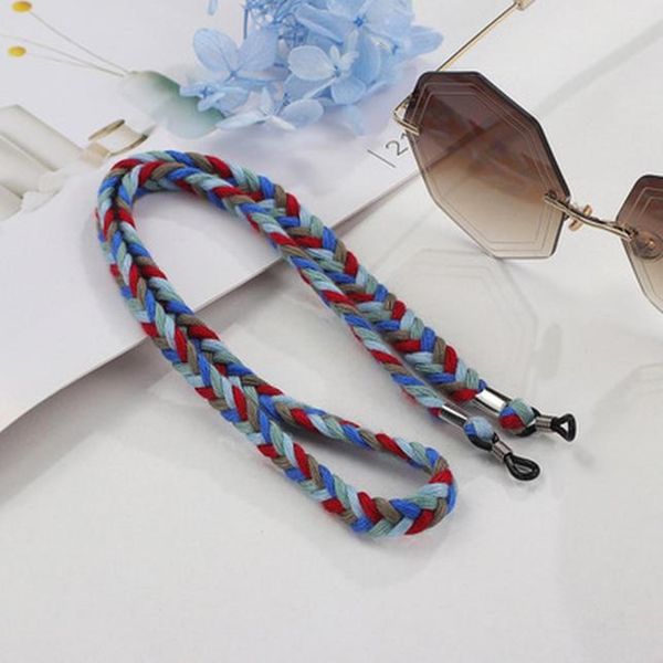 

non slip eye glasses chain eyeglass retro hanging neck korean men's rope sunglasses chain twist thick cord neck strap holder h bbyhea