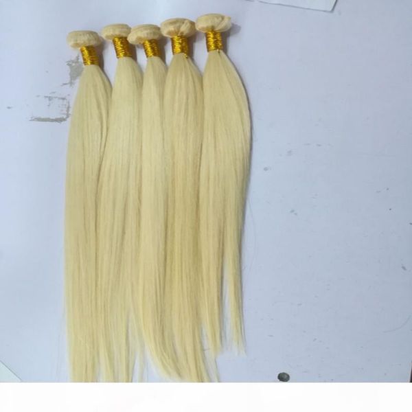 

elibess hair-613 blonde color human hair extension 50g pcs 5 bundles lot straight wave blonde human hair 5 bundles, Black