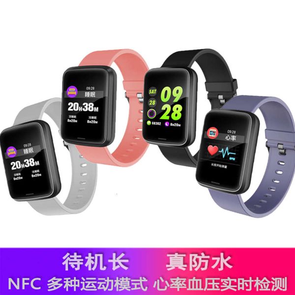 

new hz09 smart 1.3-inch color screen heart rate blood prsure music control step recording bluetooth bracelet