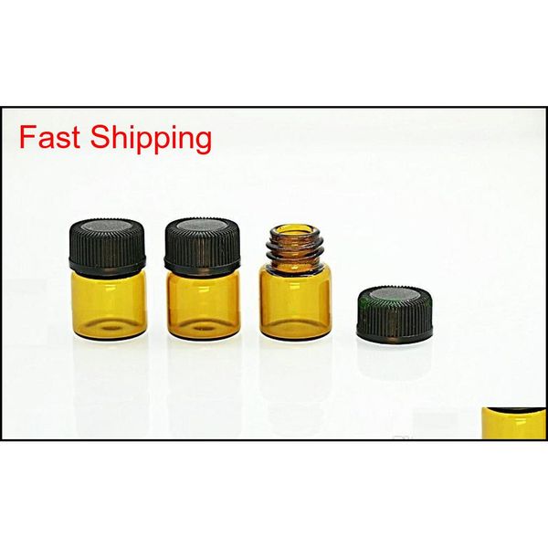 

1ml (1/4 dram) amber glass essential oil bottle perfume sample tubes bottle qyltjq bbgargden