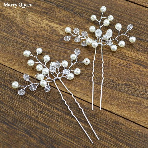 

hair clips & barrettes bridal wedding rhinestone silver head ornaments handmade fashion imitation pearl accessories princess headwear, Golden;silver