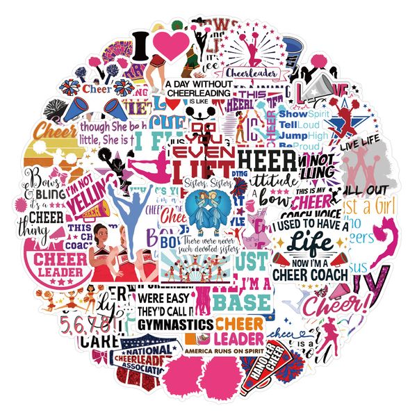 

50pcs/set cheerleaders small waterproof wall stickers for waterbottle notebook laptop
