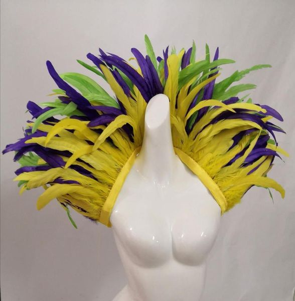 

3-tone mardi gras costume showgirl shawl shrug scarf wrap, Blue;gray