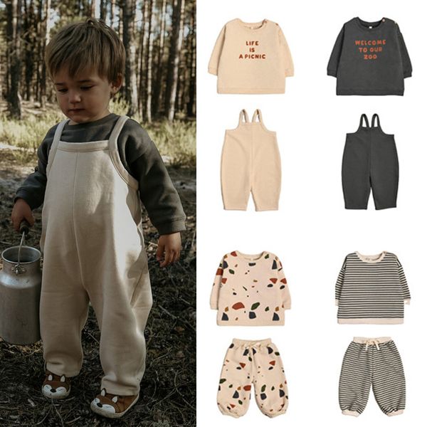 

organiczoo kids velvet sweaters new autumn winter boys girls leter print sweatshirts baby child tollder outwear clothes 201125, Black