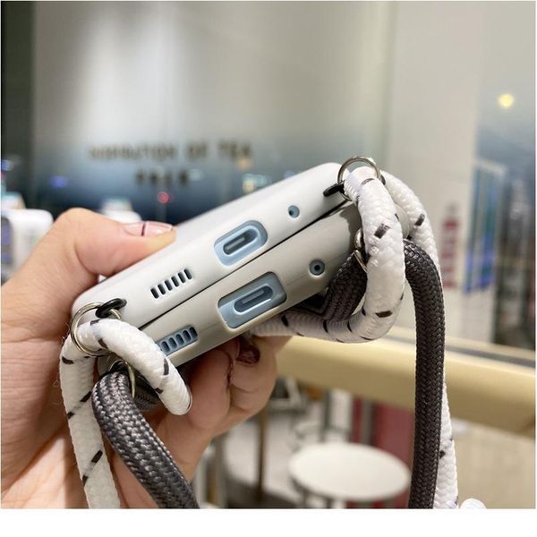 

luxury soft tpu sile phone case for samsung galaxy a71 a51 a40 a11 a21 a50 a70 crossbody necklace lanyard strap ba jllhwu