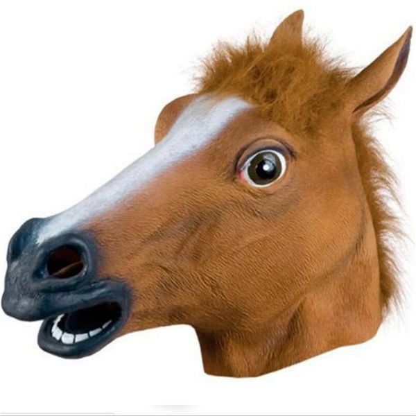 

factory7azuface novelty horse scary latex head full breathable halloween masquerade mask fancy dress festival party deco