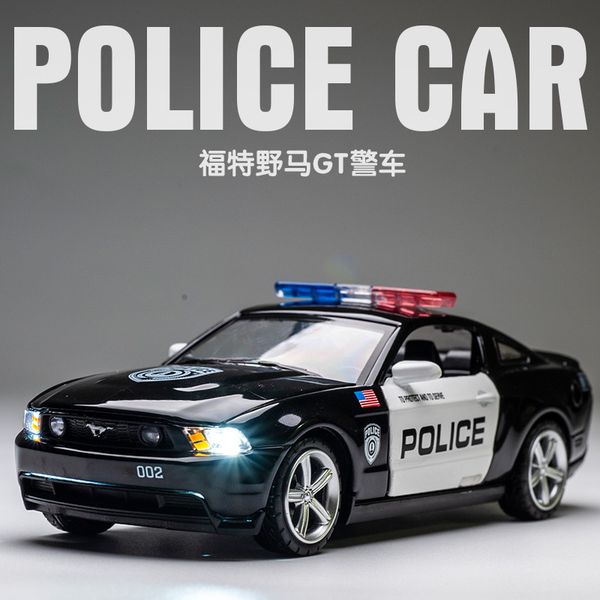 

simulation alloy color ford mustang gt american model of children's police toy car