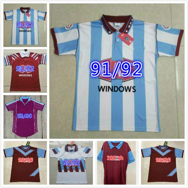 

1995 1980 1999 2001 west 100th vintage ham lampard retro soccer jersey 10 di canio 28 bilic dicks cottee ferdinand football shirt kits, Black;yellow