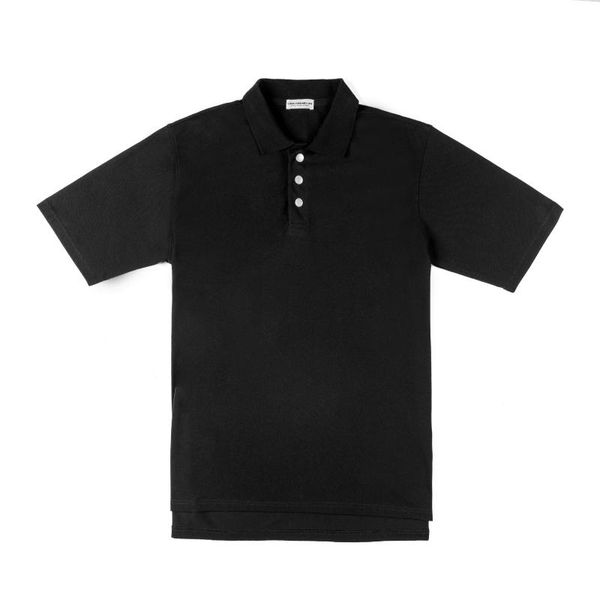 

men's polos shirt black loose metal buckle print cotton round neck black t-shirt a basic printed, White;black
