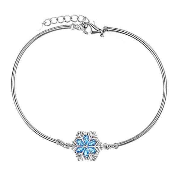

snowflake bracelet cubic zirconia chain bangle bracelet birthday jewlery gift for women, Golden;silver