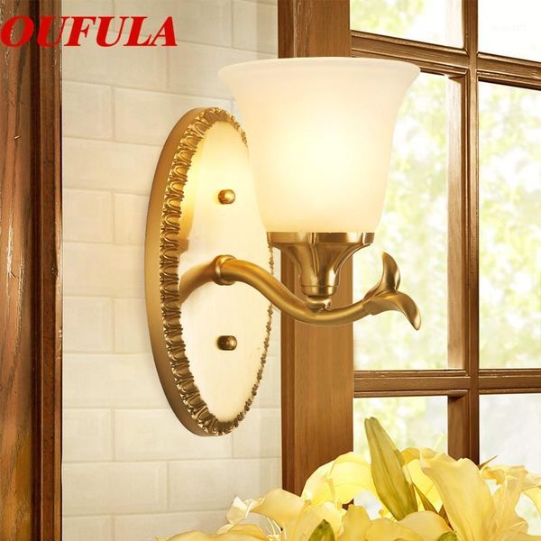 

aosong indoor wall lamps fixture brass modern led sconce contemporary creative decorative for home foyer corridor bedroomÂ 1