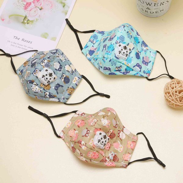 

factory children panda cotton face mask kids anti-dust washable tiger owl rabbit bear printed outdoor party boys and gir pgtnf