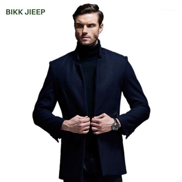 

men wool coat 2017 new fashion winter men slim fit wool & blends solid mens cashmere coat solid clothing jacket mens overcoat1, Black