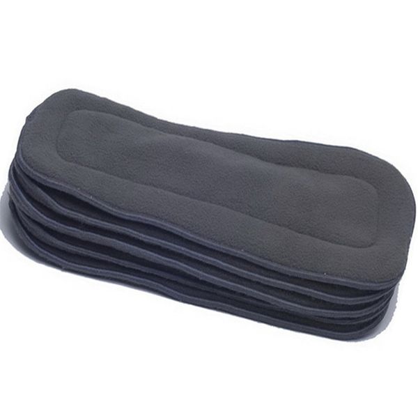 

60pcs/lot ] reusable bamboo charcoal inserts baby cloth diaper mat nappy insert changing liners 5-layer thick insert wholesale 201119