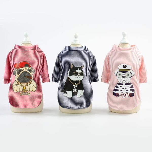 

dog apparel pet cat clothes striped t-shirt pattern cool t-shirts