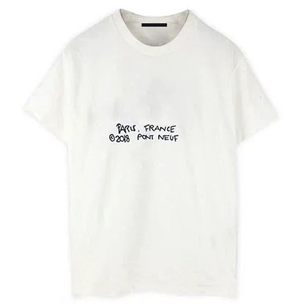 

high-end 20ss letter printed signature tee solid t-shirt high street short sleeves men women travel tee summer breathable hfymtx838, White;black