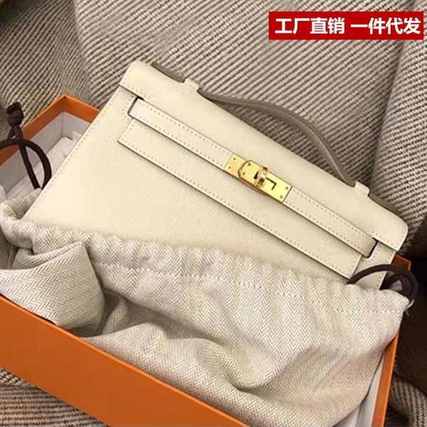 

new generation kelly hand print one shoulder portable fashion leather small square bag