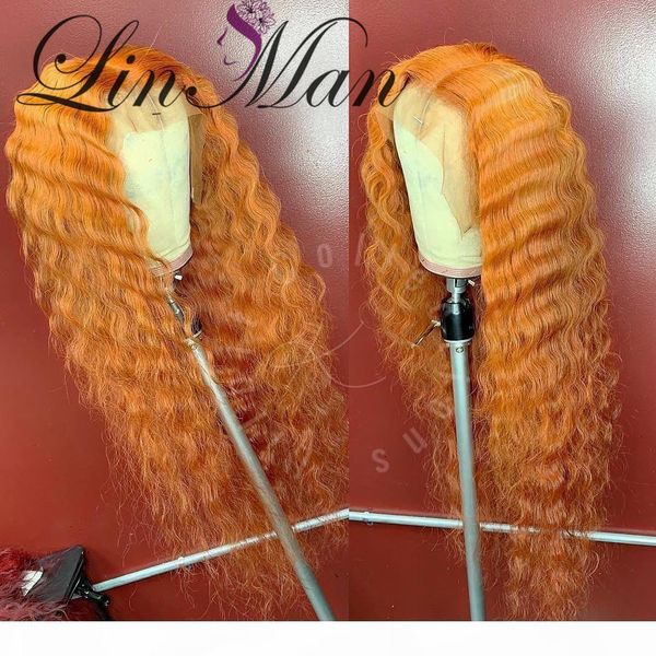 

wave lace part human hair wigs with baby hair orange brazilian frontal closure wig for women, Black;brown