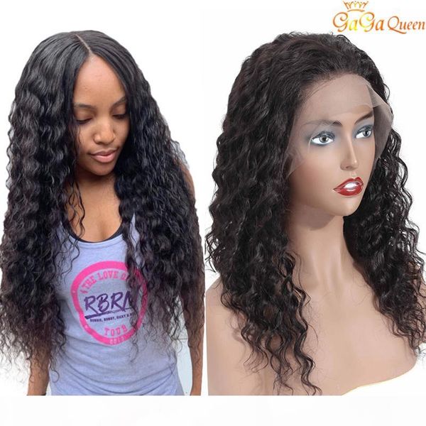 

13x4 малайзийские человеческие волосы кружевные фронтальные парики новое поступление малайзийское глубокое волновое кружевное парики природа, Black;brown