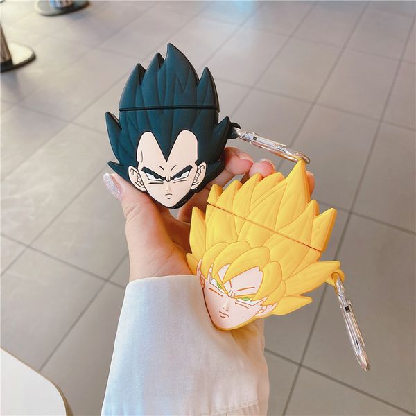 

3d cartoon dragon wukong funny cute silicone case for apple airpods 2 1 cover for air pods 1 2 case wireless charging soft cover box