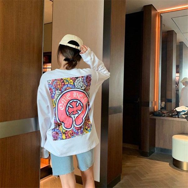 

new pink horseshoe sanskrit cross round neck sweater, Black;gray