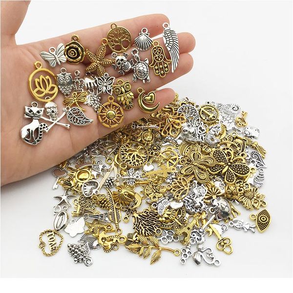

vintage mixed 10/20pcs metal animal birds charms beads handmade diy for bracelet pendant neacklace clips jewelry making bbynfe