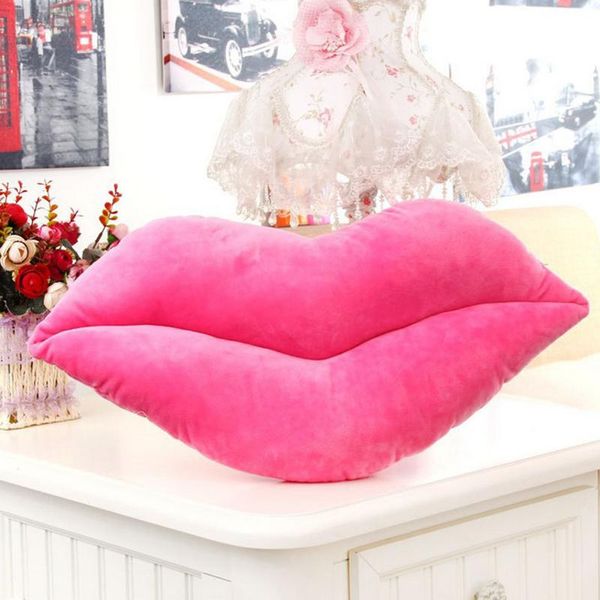 

pillow short plush toy red lips big cushion cute home decoration board game theme props