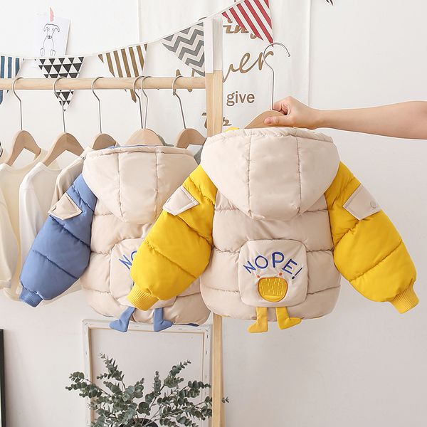 

children's winter thickened down cotton padded clothes, Blue;gray