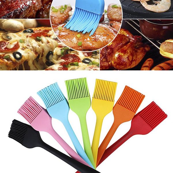 Venda quente Silicone Baking Brushes Bakeware Pão Pastelaria BBQ Babq Basting Brush DIY Baby Ferramentas