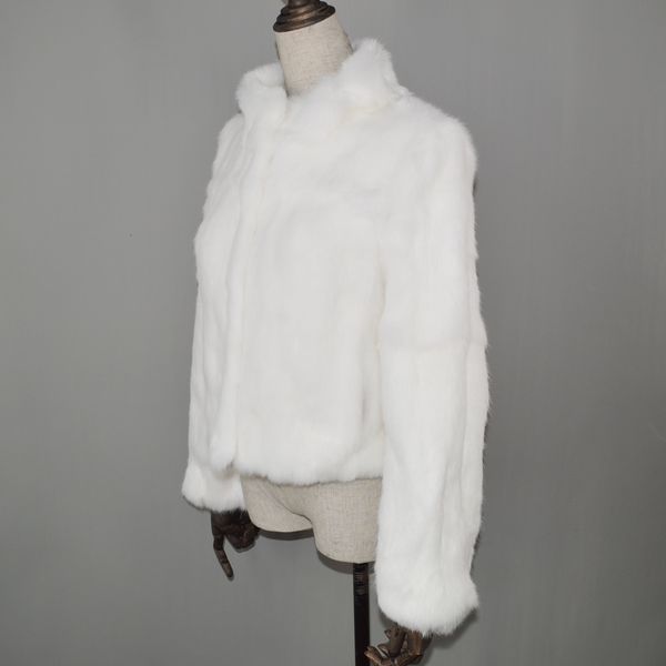 

of women royal natural thin real rabbit fur 2020 genuine jacket full skin, Black