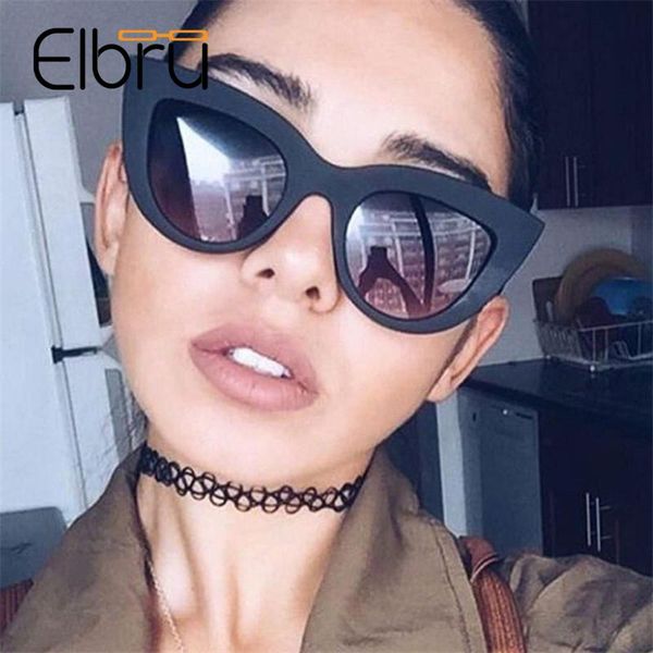 

sunglasses eblru fashion ladies cat eye women vintage brand sun glasses retro mirror shades female, White;black