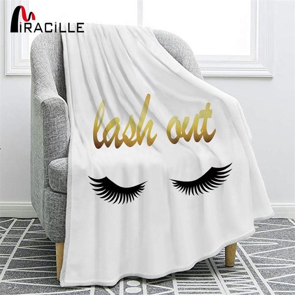 Miracille Smile Eye Eyelashes Weiches Flanell Schöne Augen Sofa Komfort Überwurf Decken Wohnzimmer Schlafzimmer Dekorieren Decke 201112