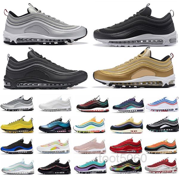 

2018 casual tripel white metallic gold silver bullet white 3m premium shoes men women sneakers with gift kmb8