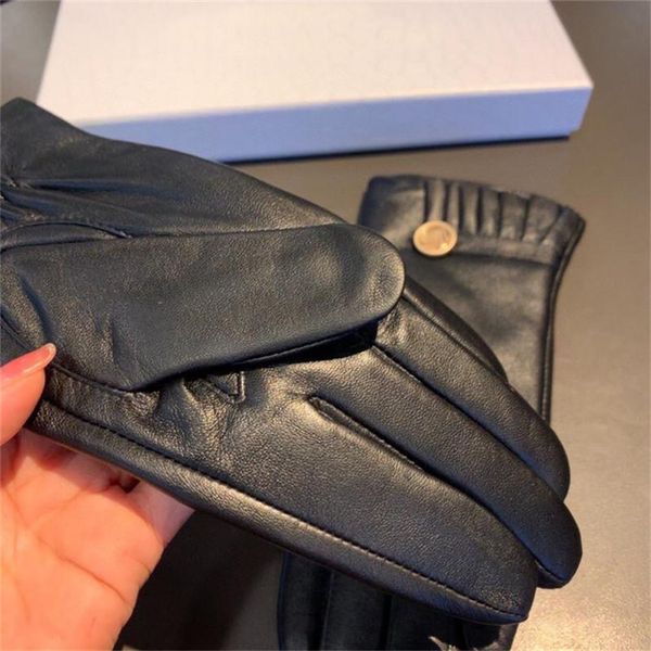 

brand sheepskin gloves designer leather gloves ladies keep warm gloves touch screen mittens cycling outdoor ladies glove christmas, Blue;gray